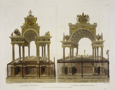 Die Gräber von Königin Elizabeth I. und Maria Stuart, Platte 39 aus 